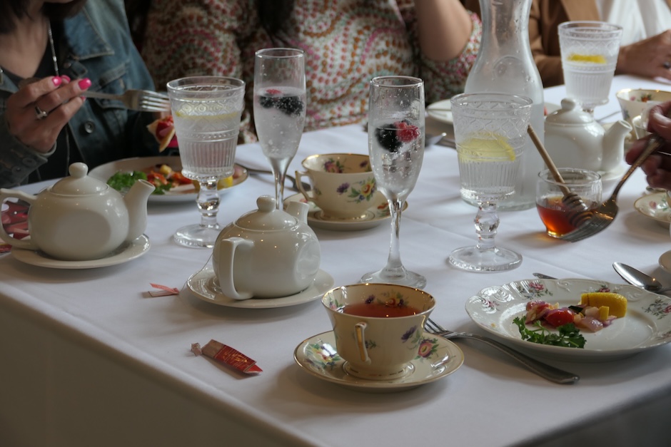 close up of a table during high tea