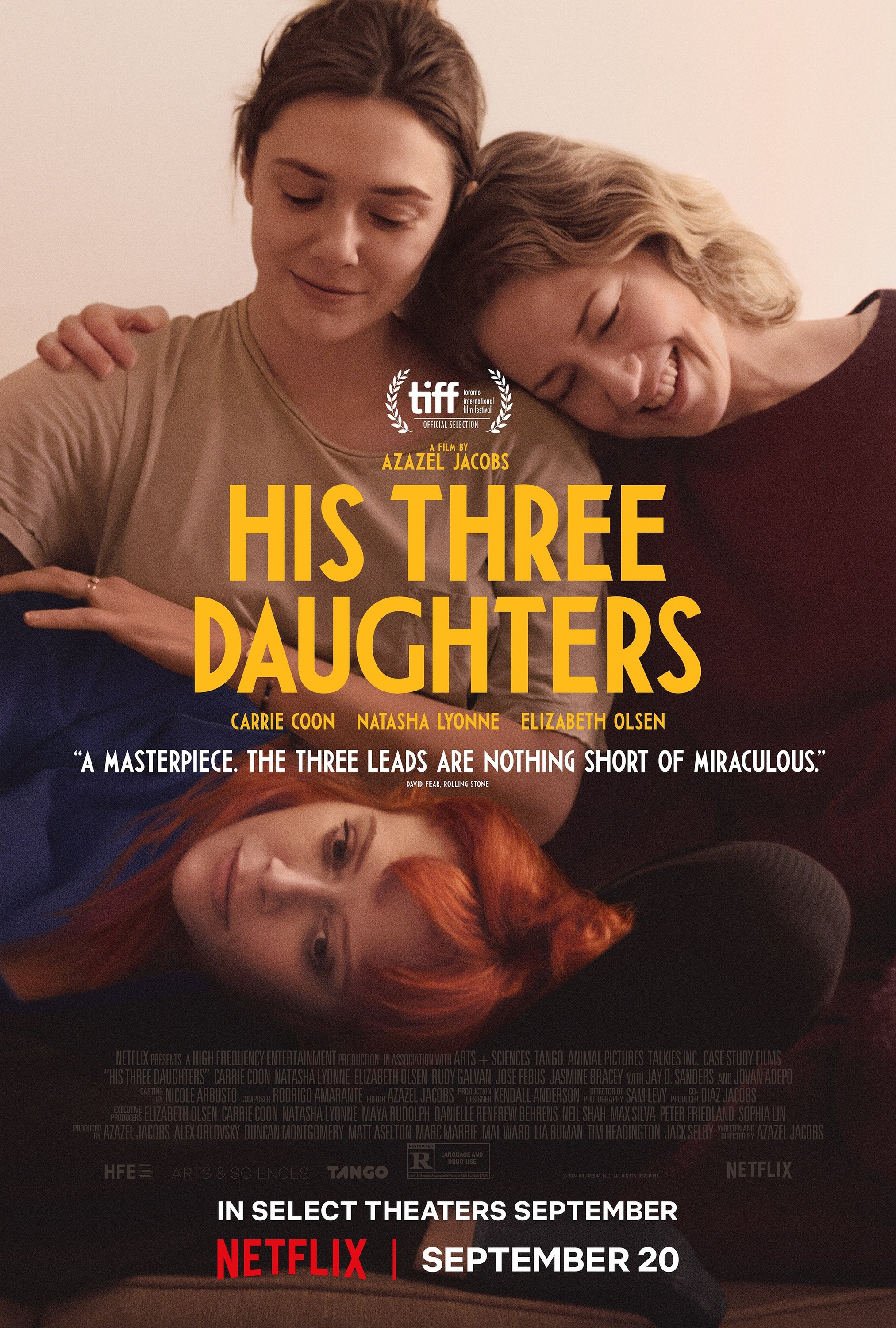 movie poster for His Three dauughters